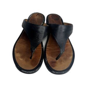 Fitflop Black Thong Slip On Casual Sandals Size 7M